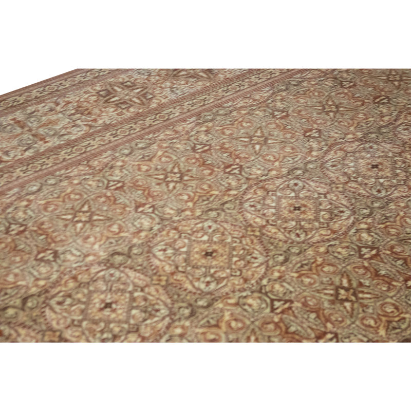 Hand Knotted Wool Area Rug in Red