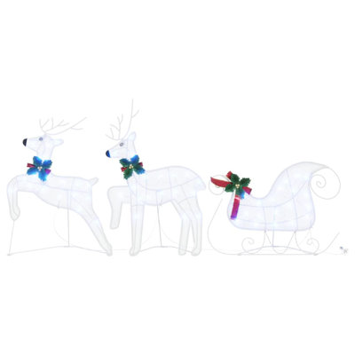 vidaXL LED Reindeers Fabric