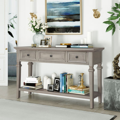 Accent Chest Cabinet with 3 Drawers and Open Style Bottom Shelf