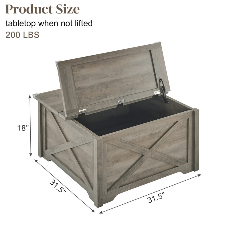 Coffee Table In Rustic Gray