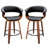 Devlin Faux Leather Upholstered Swivel Mid-Century Stools-1858617244-1858617246
