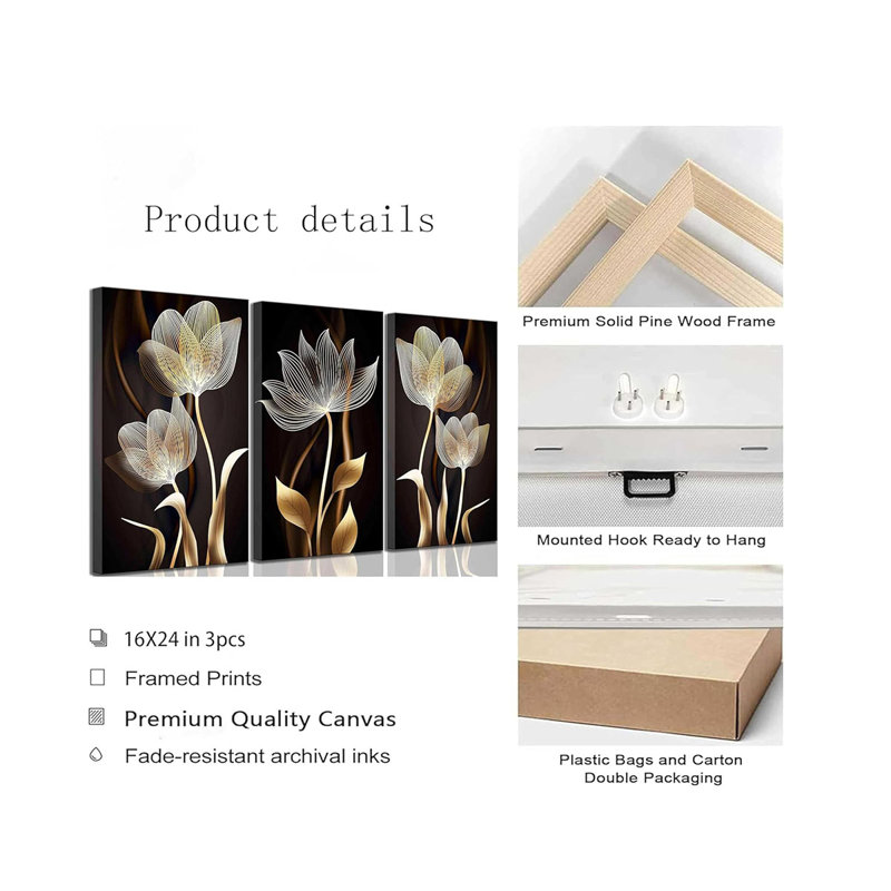 3 Piece Wrapped Canvas Print