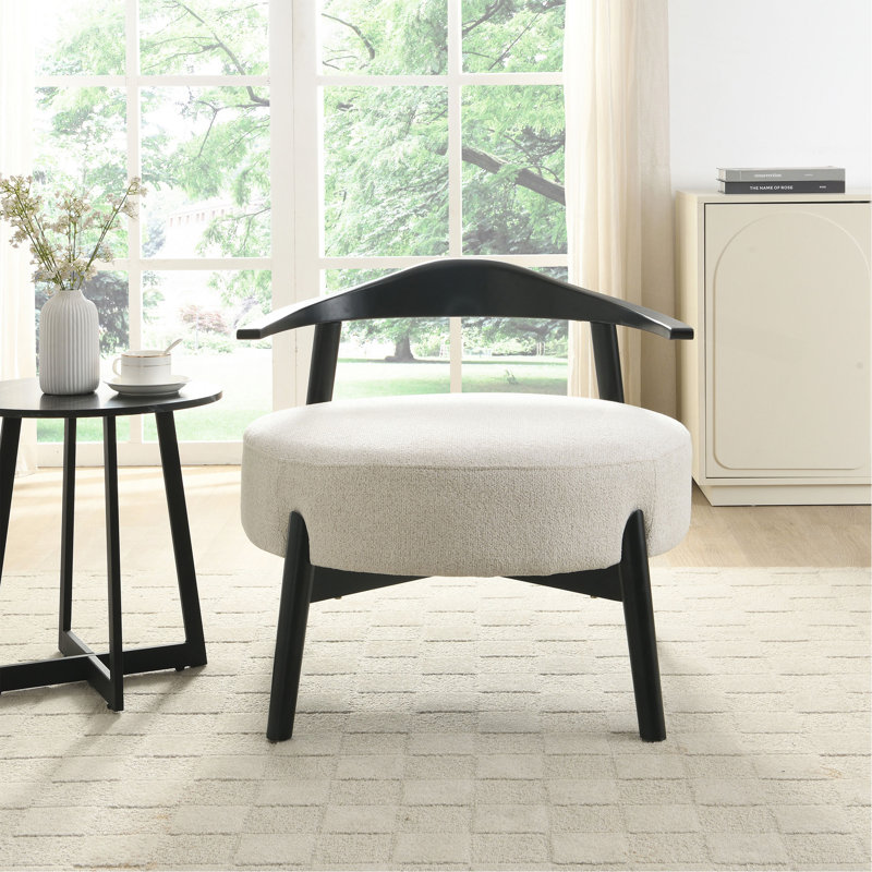 Chaise d'appoint rembourrée, chaises de salon modernes, fauteuil de lecture pour chambre à coucher au soleil, beige, supporte 300 lb