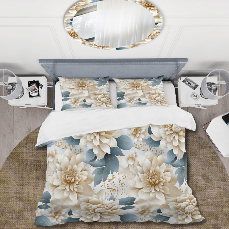 Subtle Mandalas Ii Boho Pattern - Ensemble de housse de couette à motif floral