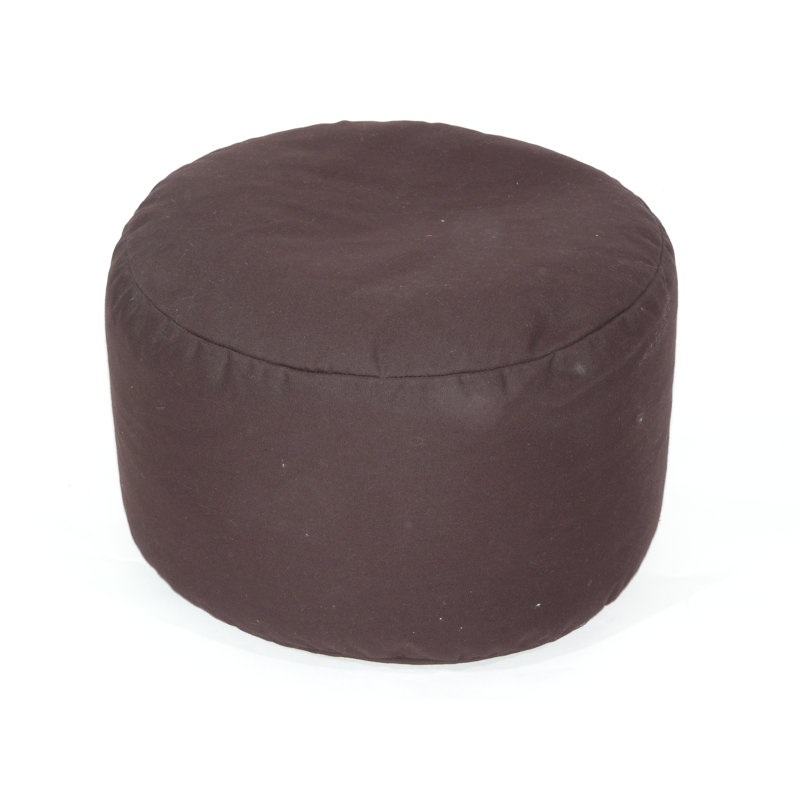 Newburg 50cm Wide Round Pouf Ottoman, Cacao