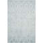 Tapis bleu en laine / viscose / coton tissé à la main Aderinola-1203691788