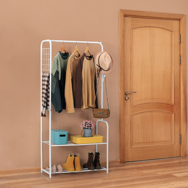 Support de rangement pratique en métal, Blanc