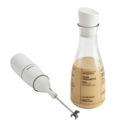 BonJour Chef's Tools Plastic Salad Dressing Carafe and Handheld Mixer, 12-Ounce, Salad Chef