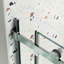 Porte de douche coulissante polie avec verre trempé de 5/16 po et système d'installation facile pour la salle de bain - Rail mural réglable-121166688