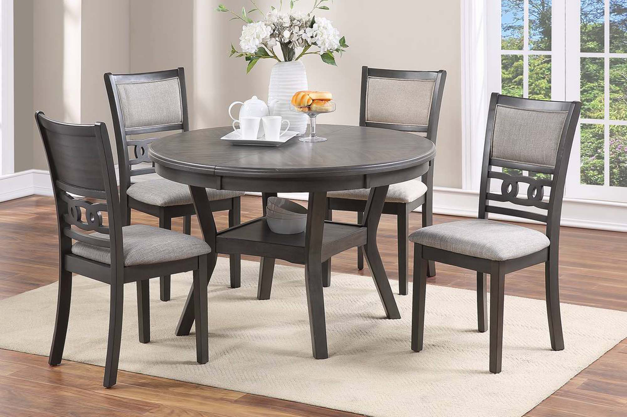 Lark Manor Contemporary Dining 5Pc Set Round Table | Wayfair