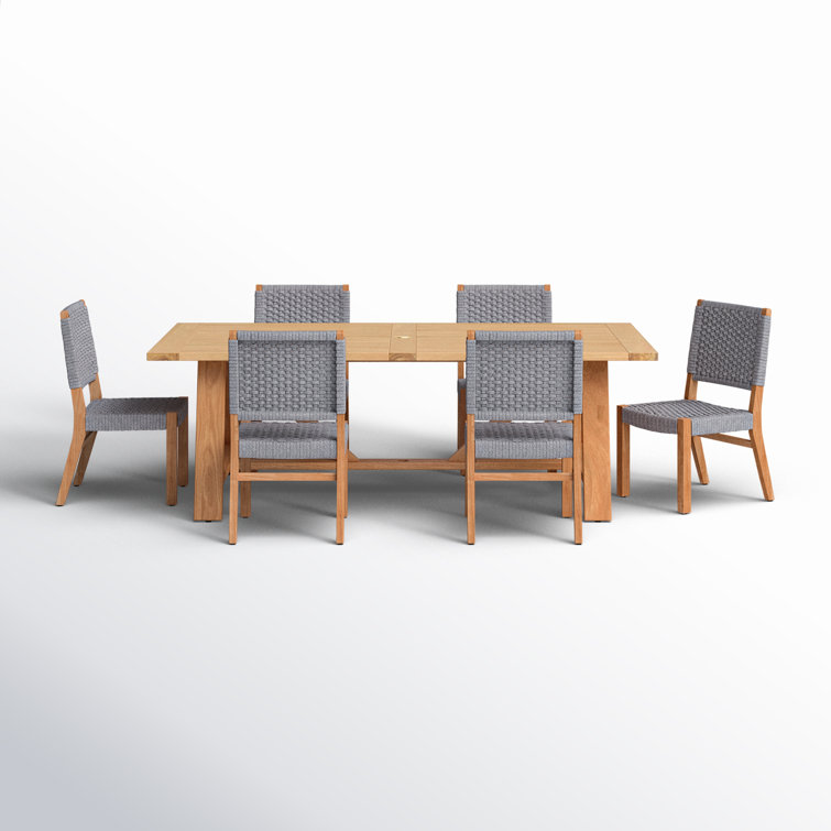 Seras 90'' Rectangular 6 - Person Outdoor Dining Set