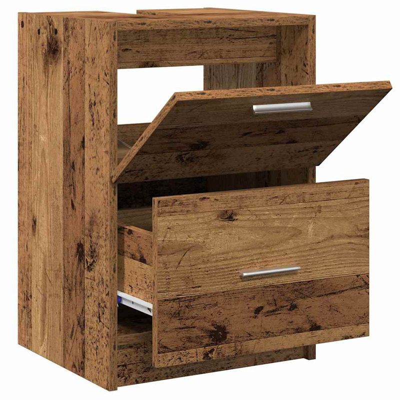 40Cm Single Bathroom Vanity Base Only, Old Wood