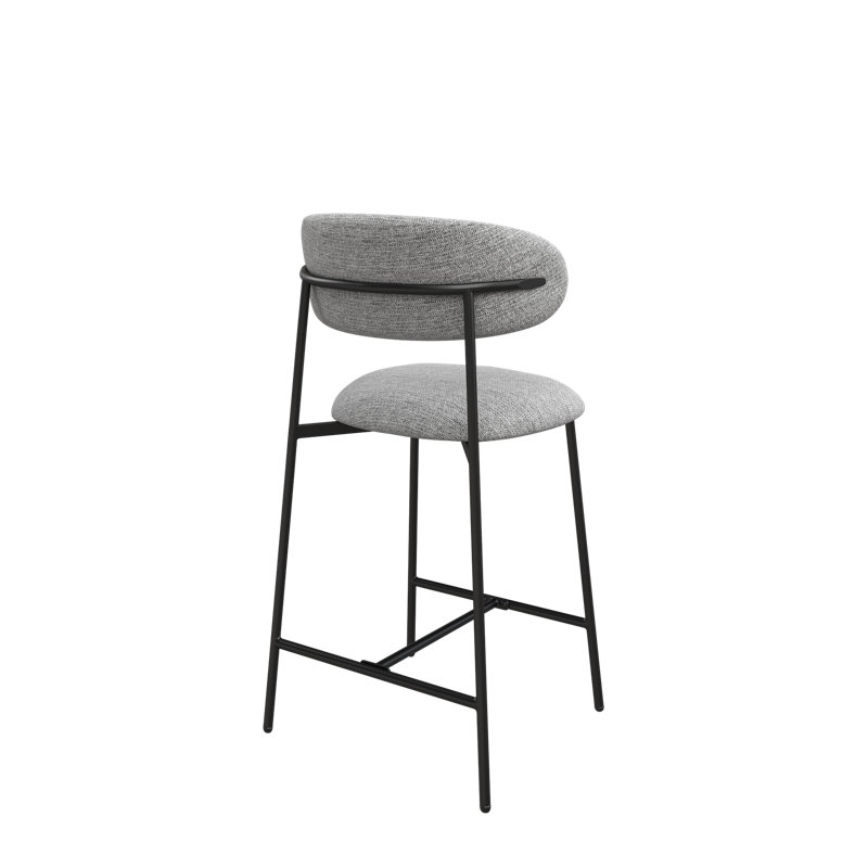 Luna Fabric Counter Bar Stool, Grey