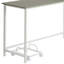 Bureau en bambou et ordinateur avec design en L, bord biseauté et structure en métal durable pour les petites pièces