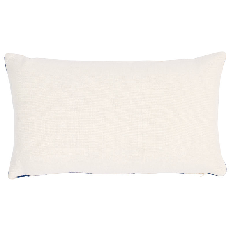 Schumacher x David Kaihoi Tutsi Pillow, 12" x 20", Blue/Beige