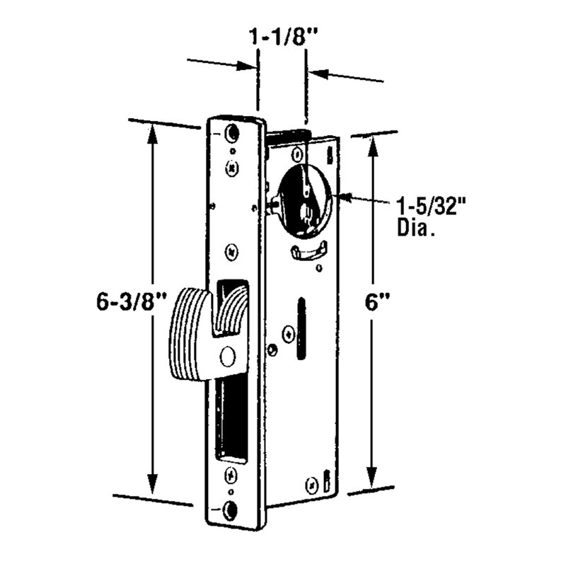 Commercial Door Deadbolt Lock, Aluminum, Laminated Swing Hook Lock Commercial Door Deadbolt Lock, Aluminum, Laminated Swing Hook Lock