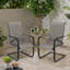 Ensemble de salle à manger carré pour 4 personnes 37 "avec parasol Argyri-100186443