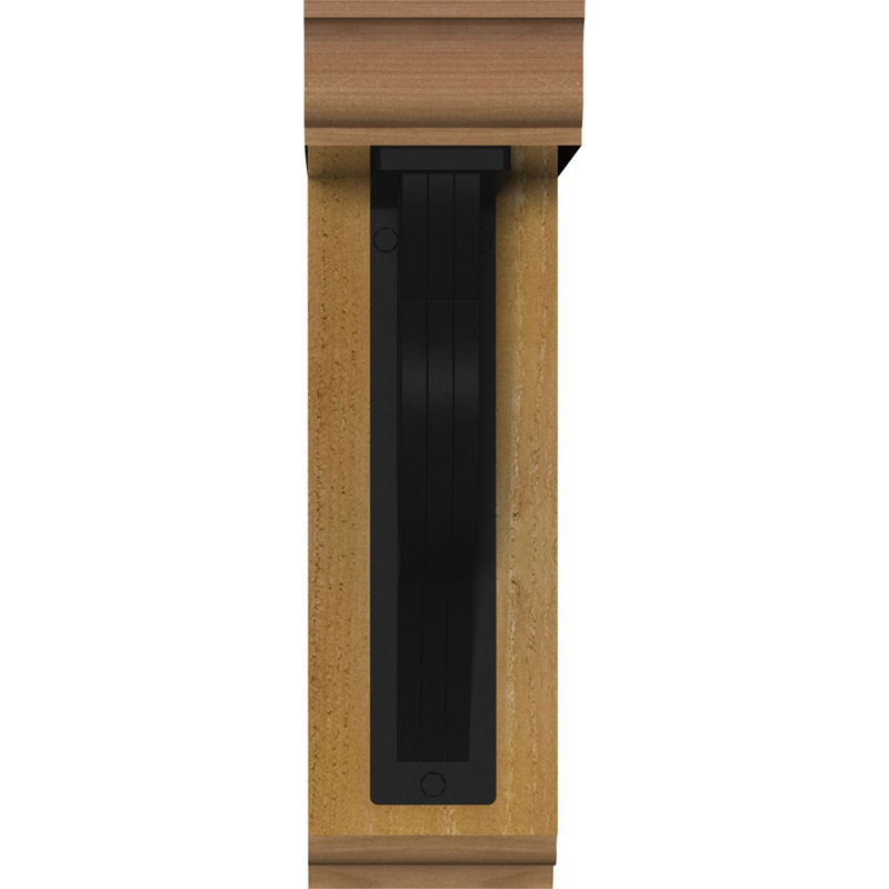 Support à fer triple Austin, H 14 po x P 11 1/2 po, Cèdre rouge de l'Ouest l 3 1/2 po x T 2 po (lisse