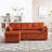 Modular Sectional Sofa L Shaped Modular Couch with Reversible Chaise-888370927