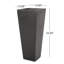 Jardinière d'extérieur en pierre coulée 13 po x 32,5 po, noir - Patio de qualité 32,5 po pour un choix élégant-131375265