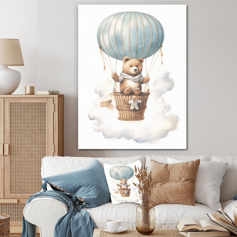 «Nursery Bear Cub Kids Dreams I», reproduction sur toile, H 32 po x l 16 po x P 1 po, Toile tendue