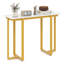 Console Table Modern Faux Marble Entryway Table White-1933703616