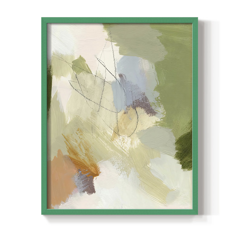 Verdure II Framed Print - Solid Wood, H 30 po x l 24 po, Vert