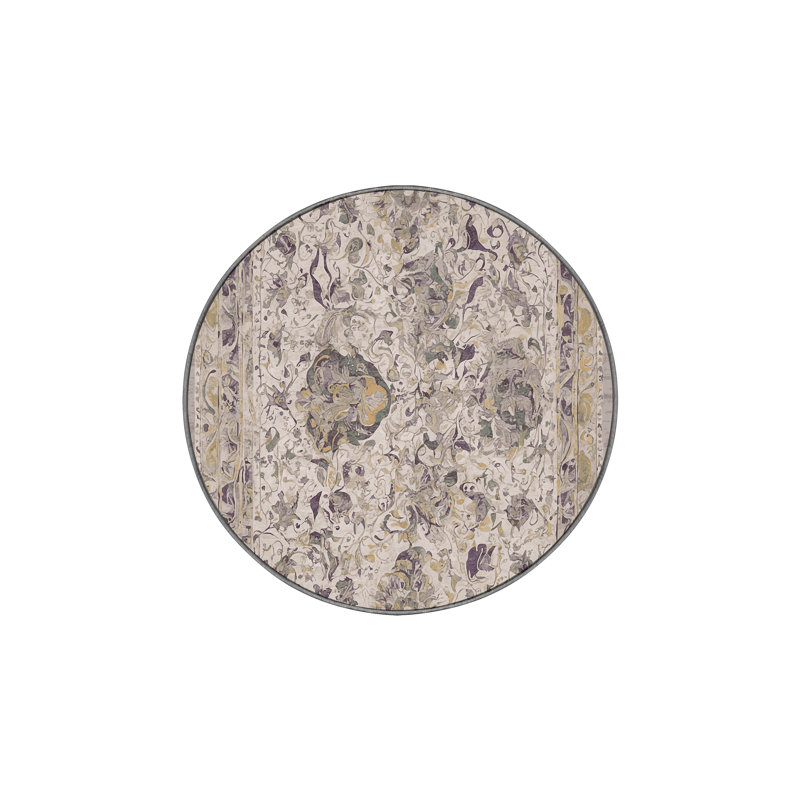Silky Soft Plush Gray Area Rug, Round 7'