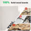Porte-manteau mural de 61 cm avec tablette, 4 crochets triples, organisateur robuste en bois massif, rangement d'entrée blanc