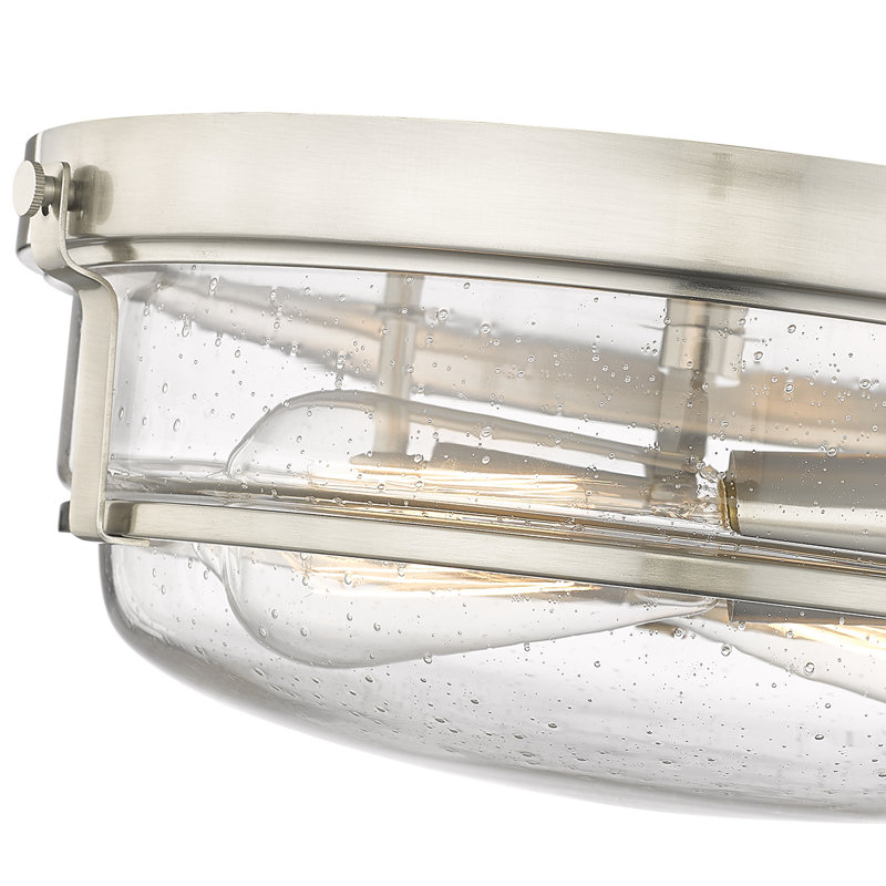 Mayson 2-Light Flushmount Ceiling Light Brushed Nickel, Brushed Nickel