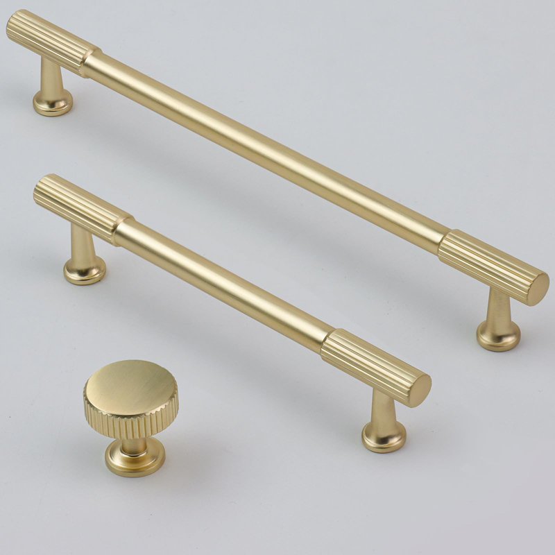 Paquet de 20 poignées d'armoire en or brossé, 5 po de tiroirs pour armoires de cuisine, quincaillerie d'armoire pour armoire de cuisine, alliage de zinc massif