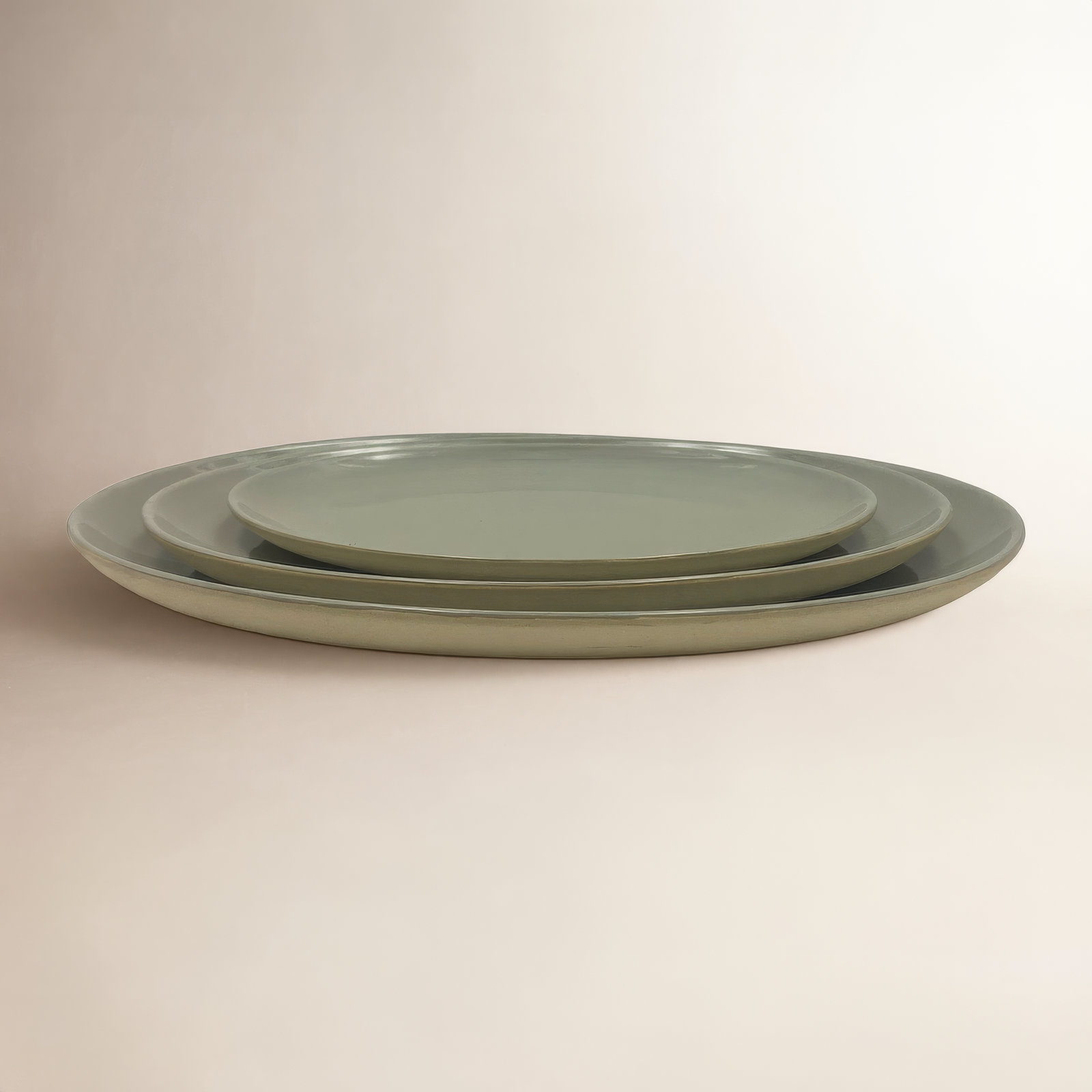 Shell Bisque XL Porcelain Platter, Gray