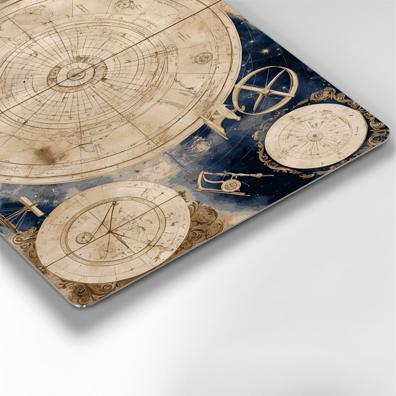 Art mural en métal beige Space Space, H 288 po x l 432 po x P 0,05 po