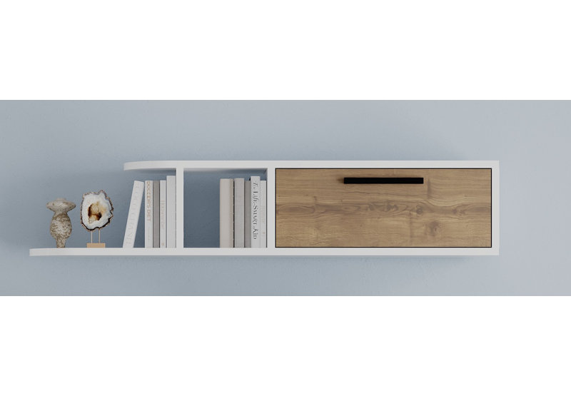 Floating Shelf, Brown/White
