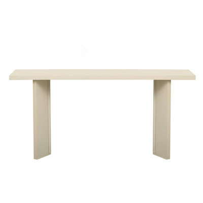 Geometric Leg Console Table with Pine Veneer Finish, Versatile Sofa Table for Living Room, Study and Dining Area