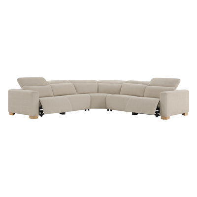Upholstered Power Reclining Sofa With Adjustable Headrest