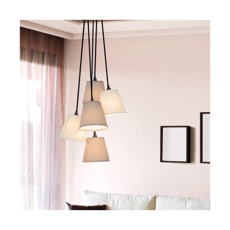 Fango 5 - Light Beige/Brown Cluster Pendant