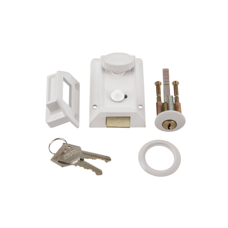 Single Cylinder Deadbolt, White
