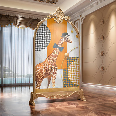 Luxurious Hand-Carved Wood Screen