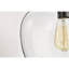 Luminaire suspendu Tasio noir mat avec abat-jour en verre transparent