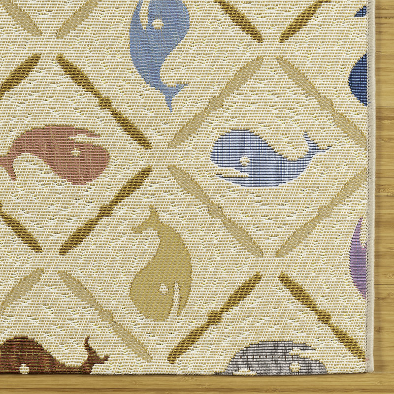 Reyn Spooner Coast Tropical Indoor/Outdoor Flatweave Area Rug, Rectangle 7'10" x 10'