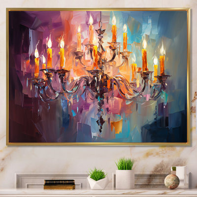 Luminaire lustre baroque jaune Radiance - lustre, art mural