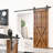 Classic Design Black Rustic Standard Single Track One Door Barn Door Hardware Kit Only(Doors Not Included)-51699870