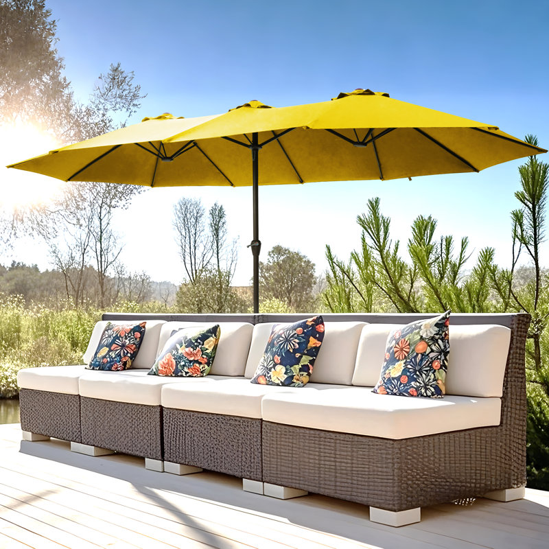 Parasol de marché 15X9Ft, Jaune