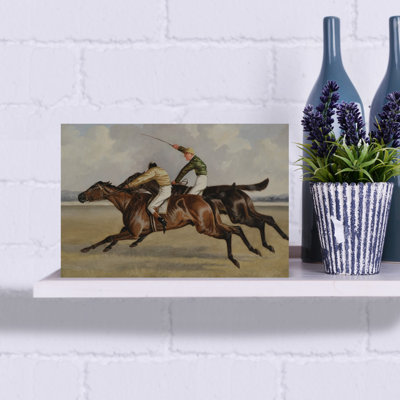 «Horse Race Finish Classic Contemporary Horse», reproduction d'art murale