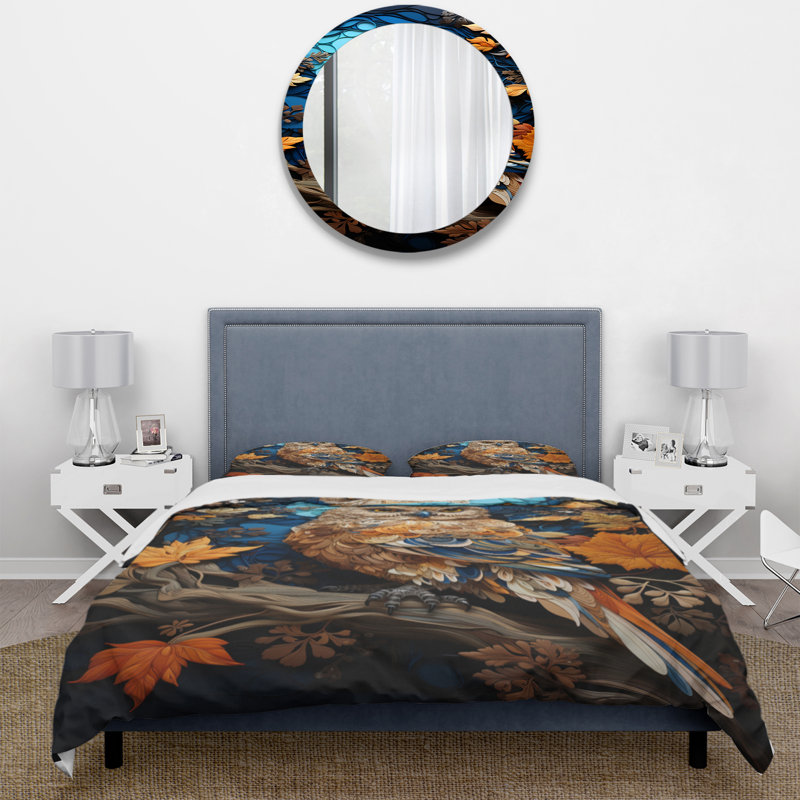 Ensemble de housse de couette Brown Owl Overture I Bedding, Housse de couette simple + 1 taie décorative stan