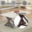 Table basse Coshointon en blanc et espresso vieilli