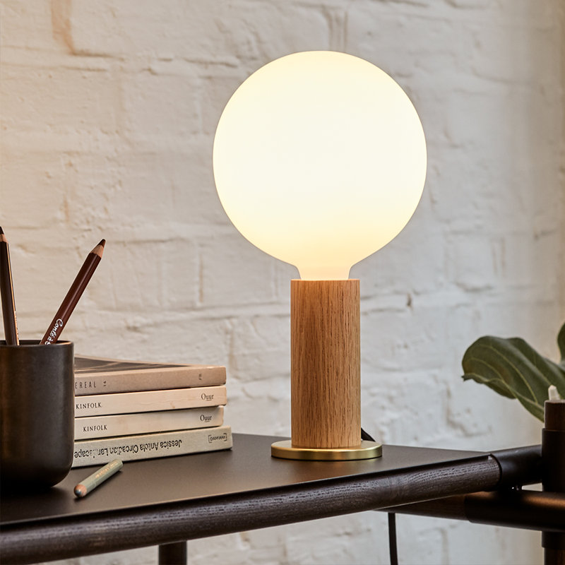 Knuckle Table Lamp, Oak