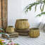 Ensemble de 3 jardinières en métal vieilli, L: 12 x 12 x 14 po, M: 9 x 9 x 11,5 po, L: 6,3 x 6,3 x 8,7 po