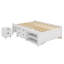 Structure de lit double Altona avec lit gigogne, 2 tiroirs, tablettes et table de chevet-1146151772